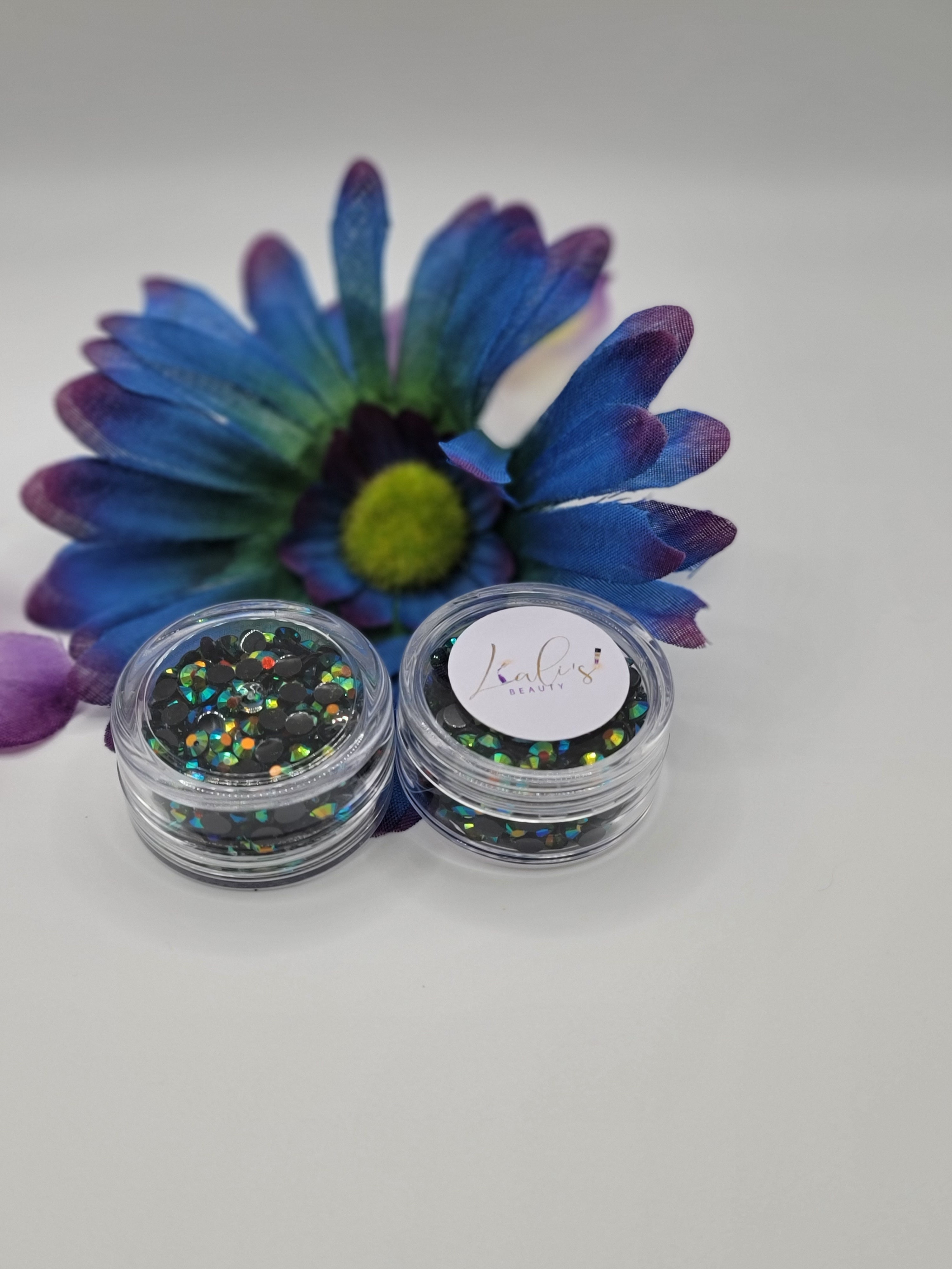 Diamante/negro/verde holografico